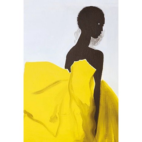 Melanin Goddess - Art textile tendu sur une barre de civière, non encadré