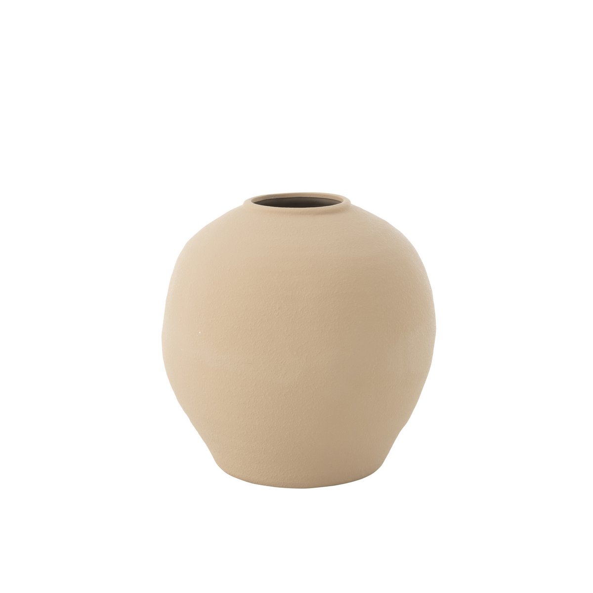 J-Line Vase Cassia Rond Argile Naturel Grand