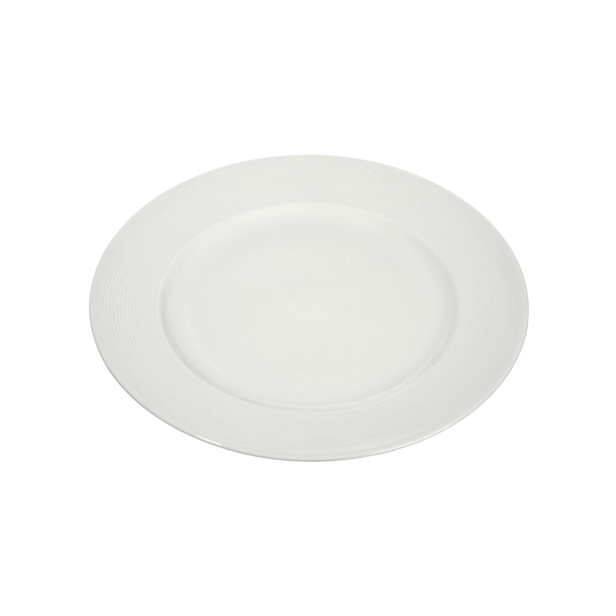 J-Line Assiette Stripe Porcelaine Blanc 20X20x2cm
