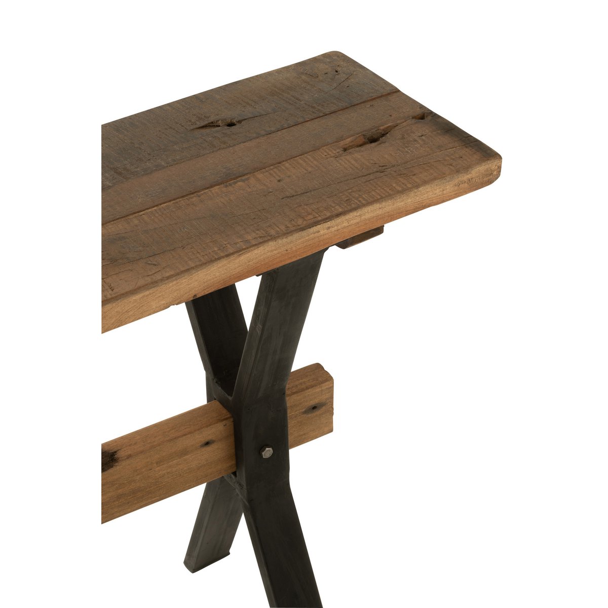 Console J-Line Bois Vieilli Marron