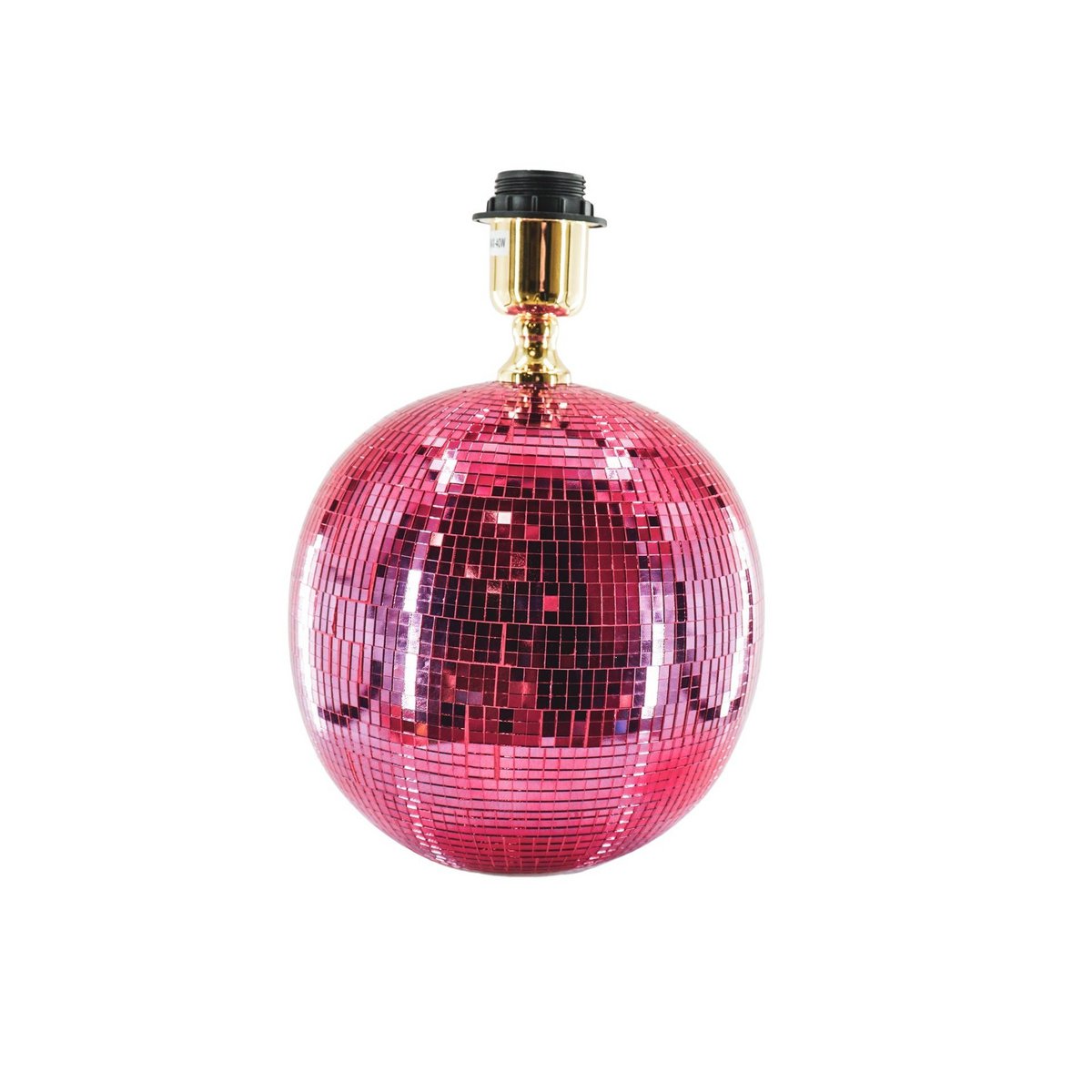 Lampe - Disco Ball - Glass - rose - 20x20x20cm