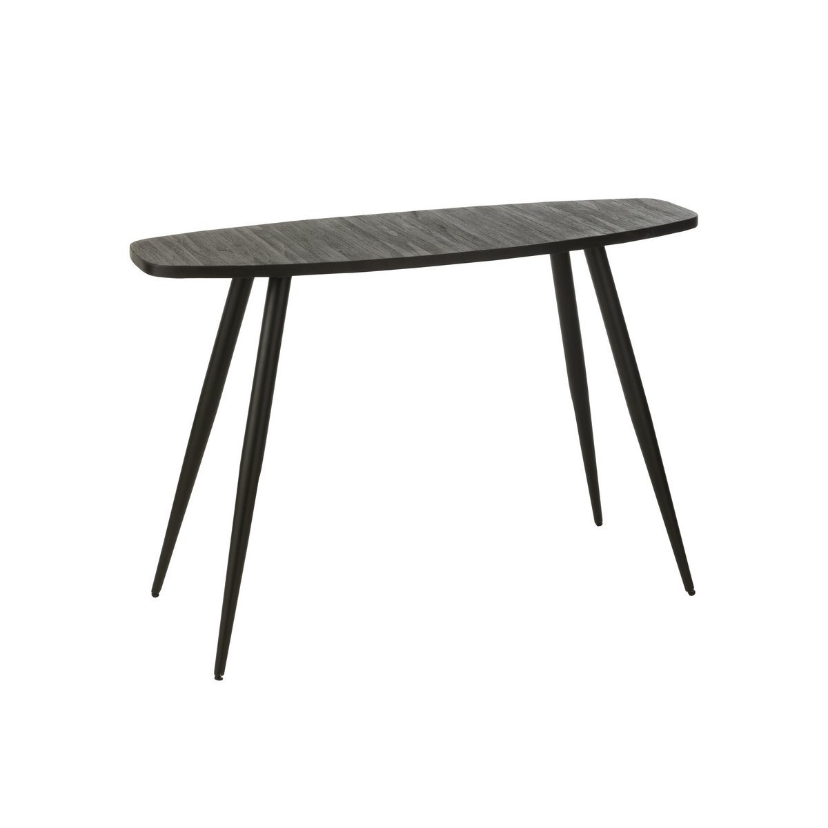 Console J-Line Ovale - bois - noir