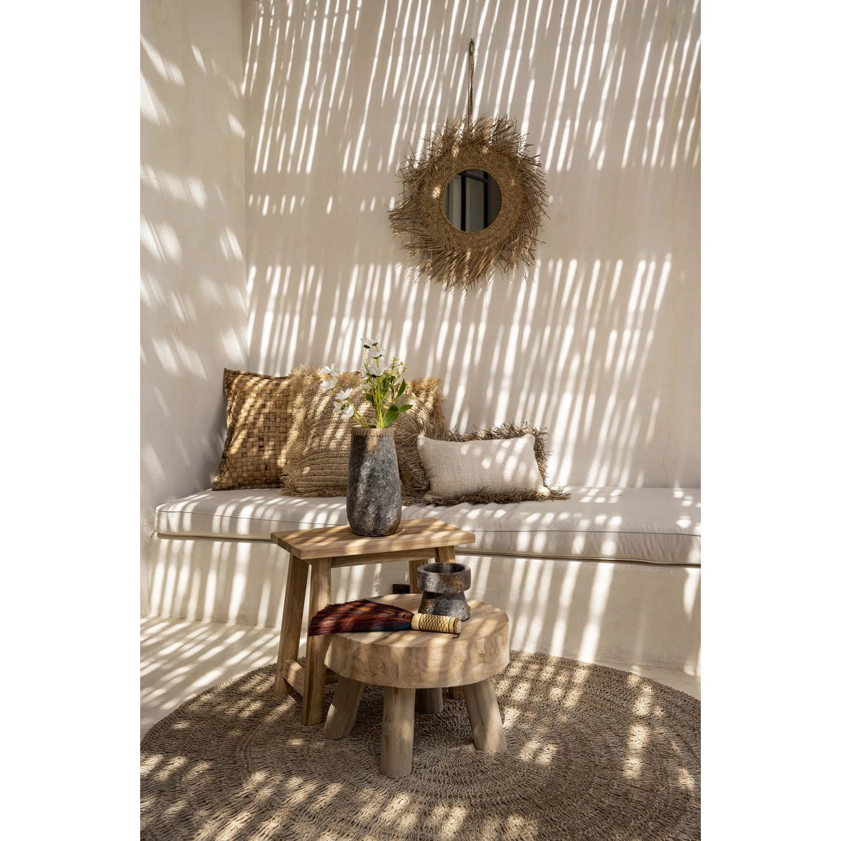 Housse de Coussin Saint Tropez - Blanc Naturel - 30x50