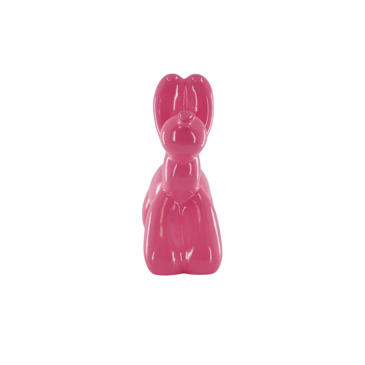 Ornement - Tirelire Ballon Chien - Rose Néon - 17x7x17cm