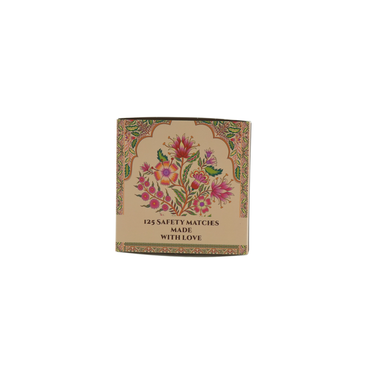 Boîte d'allumettes - Lucifer Box Flowers - Vert/Rose - 11x11x3cm