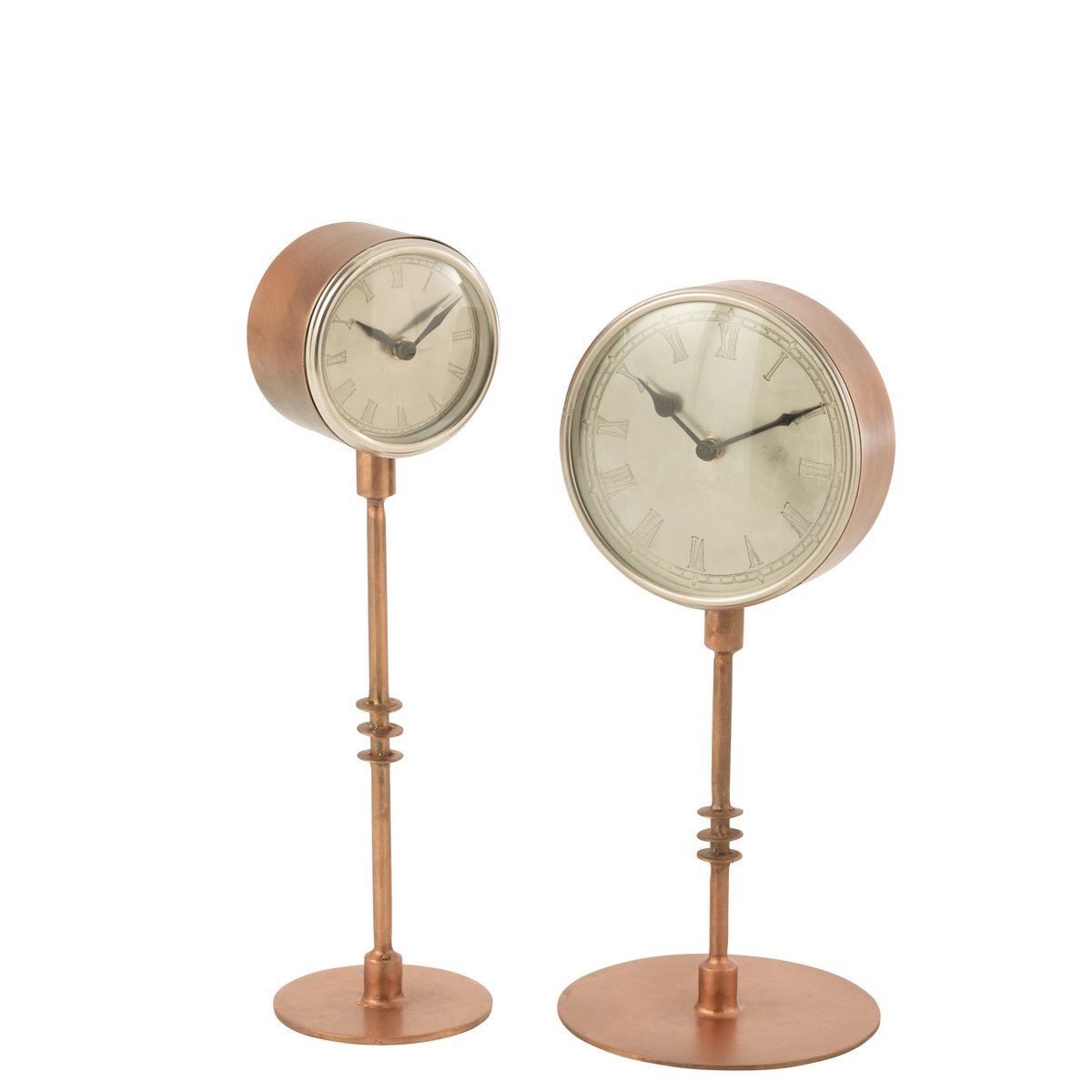 Horloge J-Line sur pied - métal - cuivre - L - 40 cm