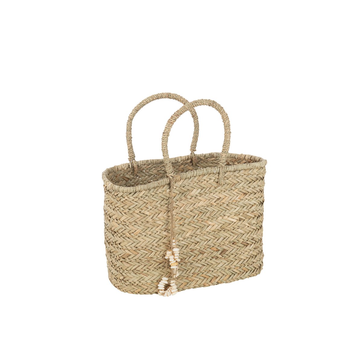 J-Line Sac de Plage Coquillages Jute Naturel Grand