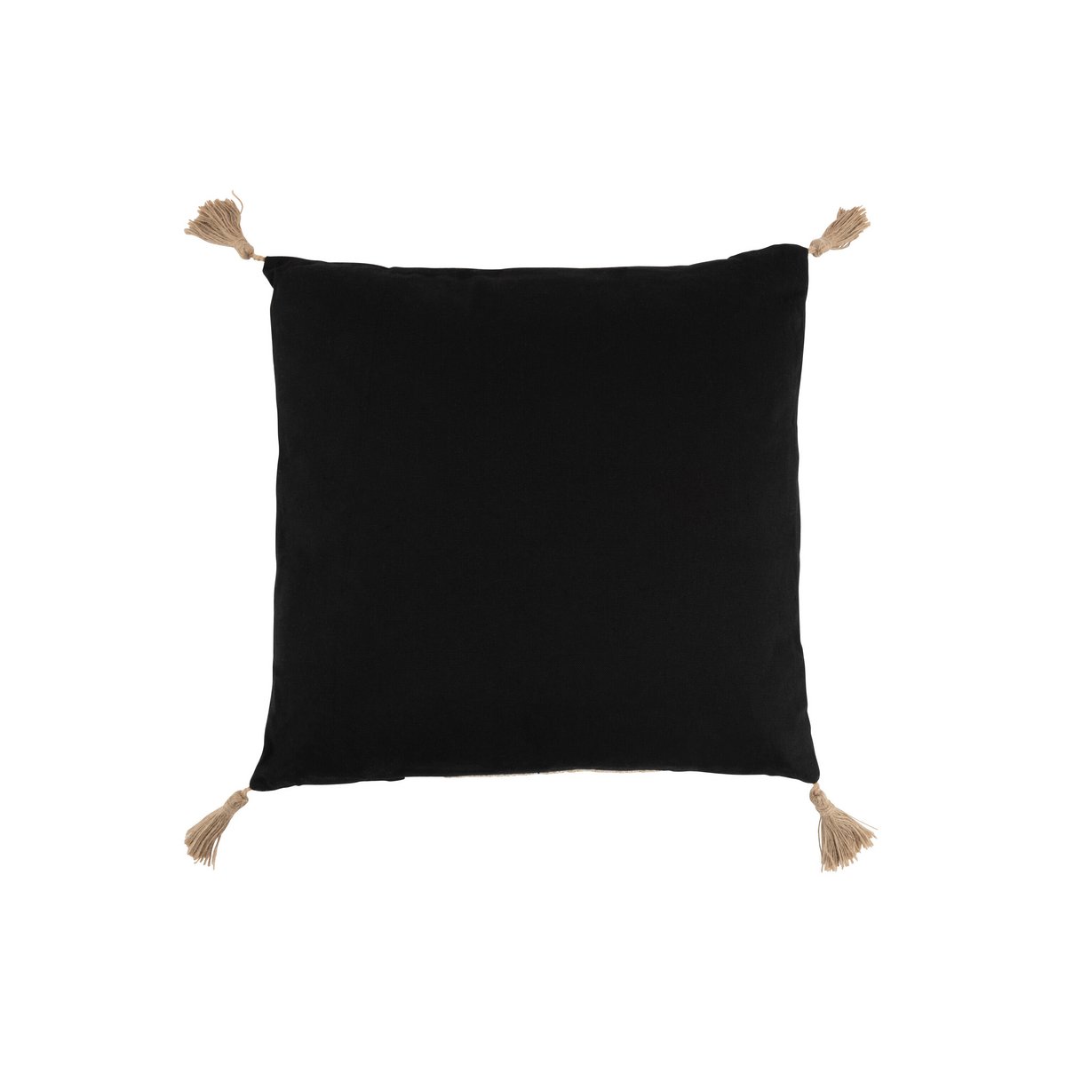 Coussin J-Line Tissé Carré - polyester - noir