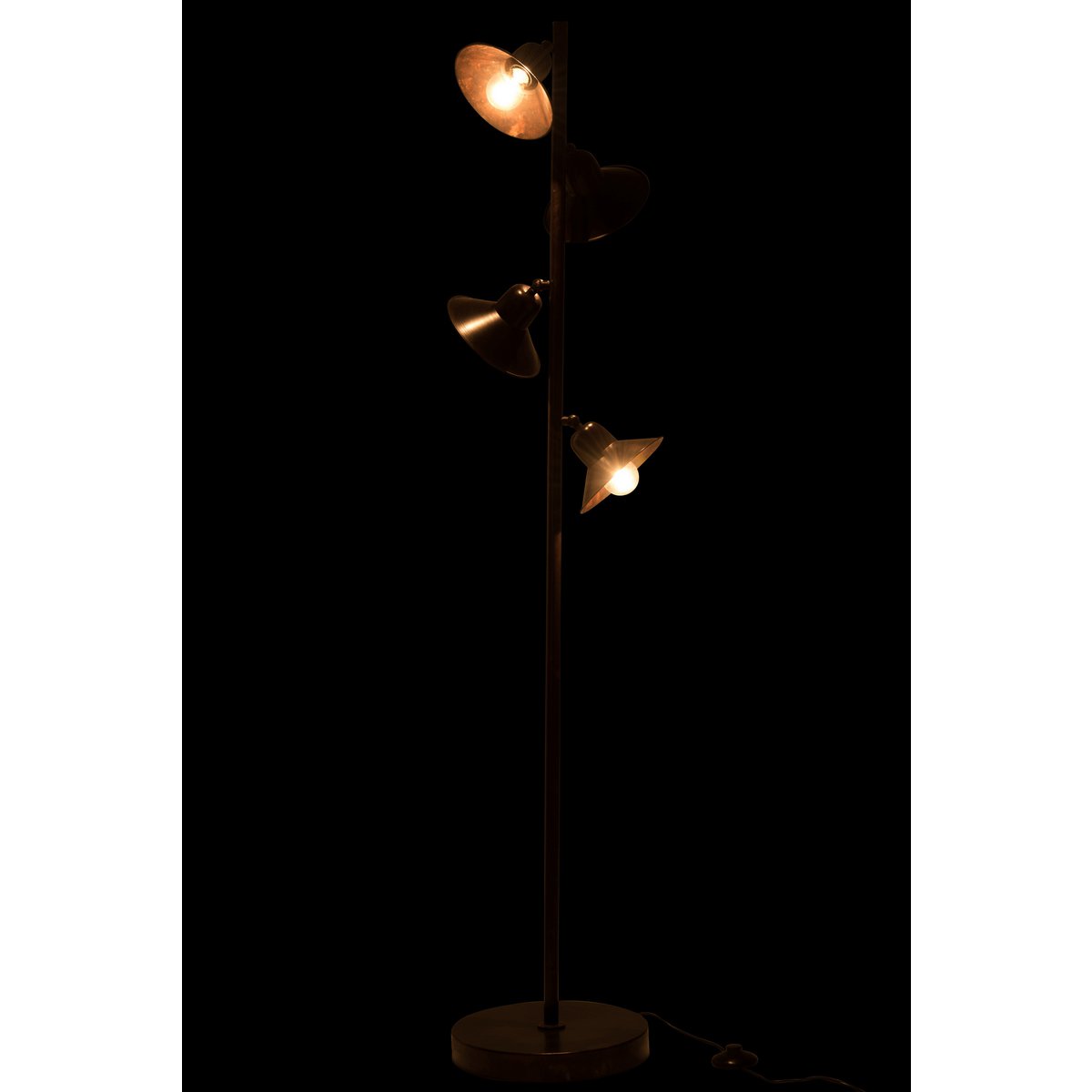 Lampadaire J-Line 4 Lampes - métal - marron foncé