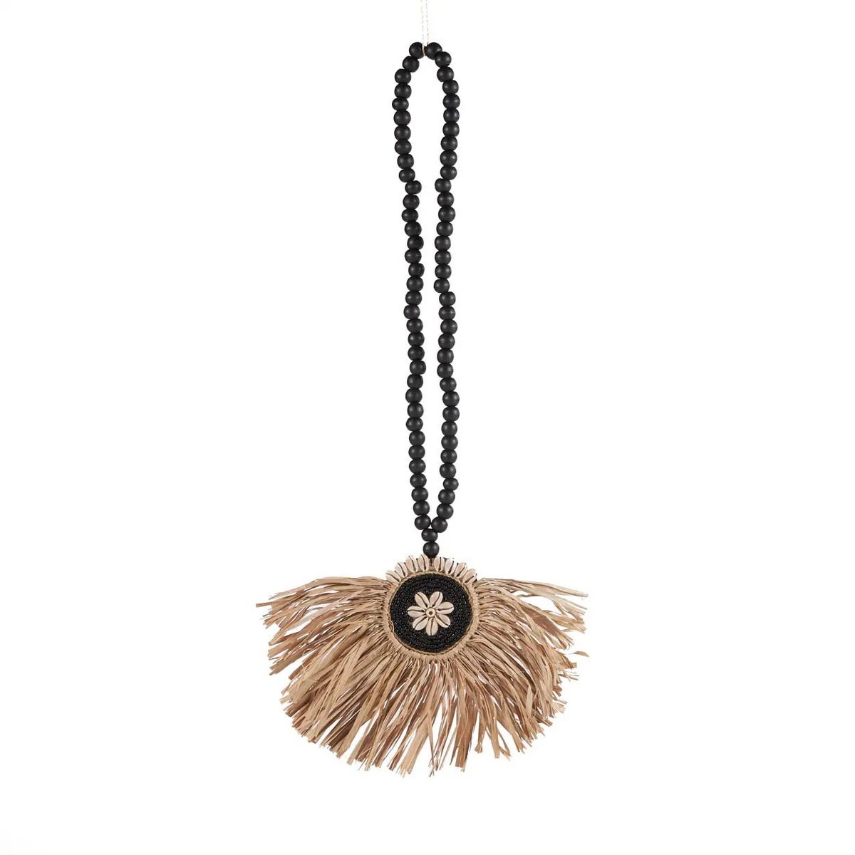 Le Pompon Raphia Mahkota - Noir Naturel