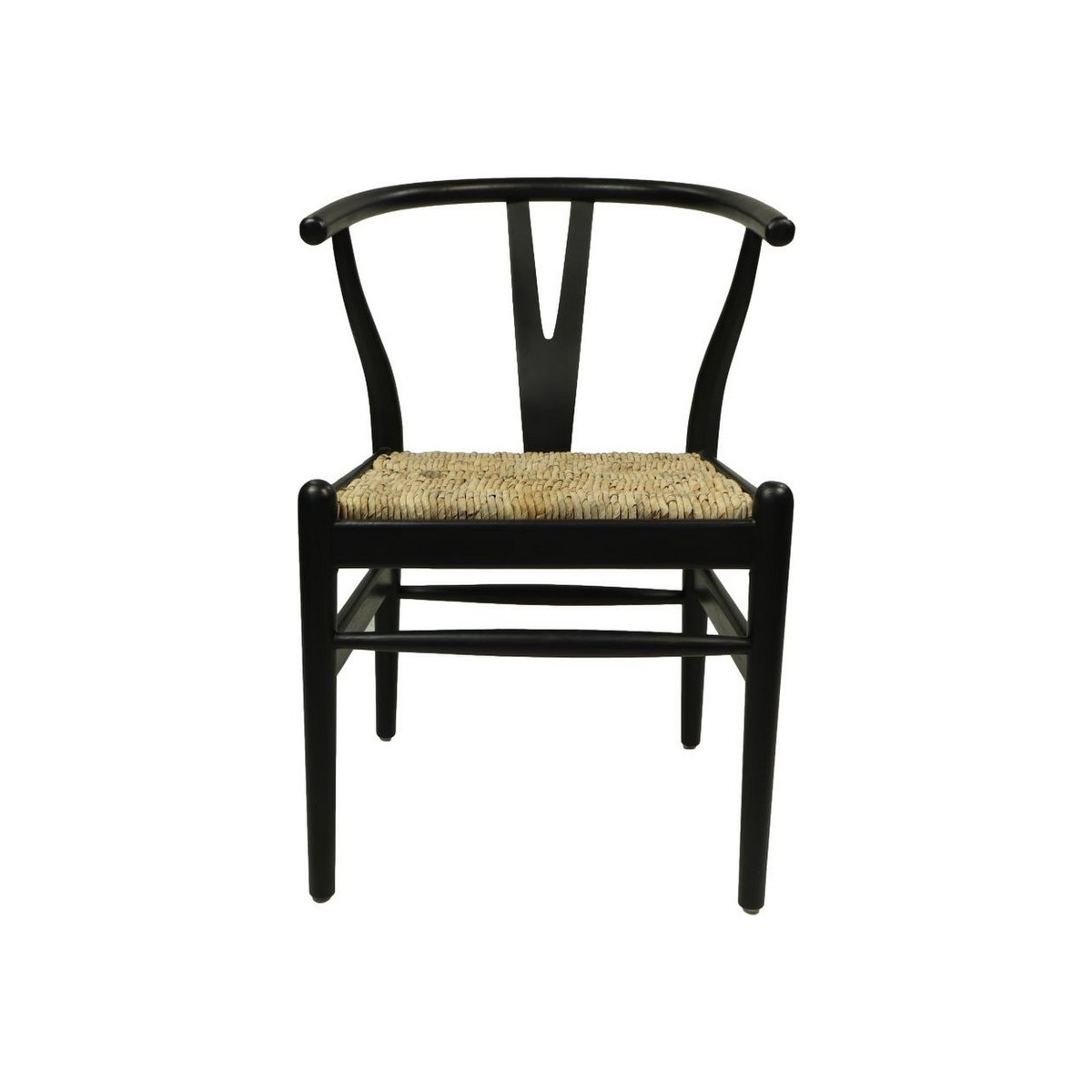Chaise de salle de collection HSM Delilah-50x41x78-Zwart / Naturel-Mahonie / Banana Leaf