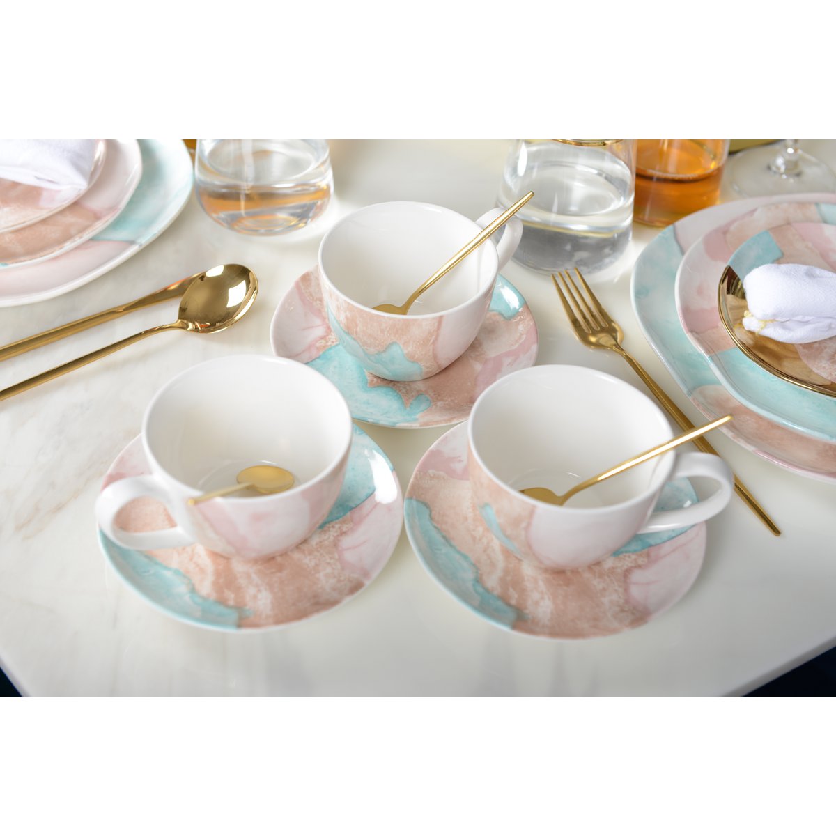 TASSE A CAFE ET SOUS TASSE - TREASURE MINE MIN 2 SETS