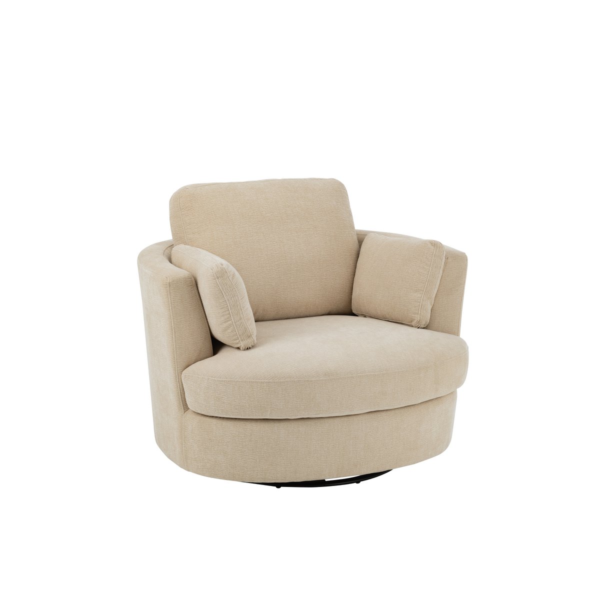 J-Line Chaise longue Swiv Bois de peuplier/Mousse Beige
