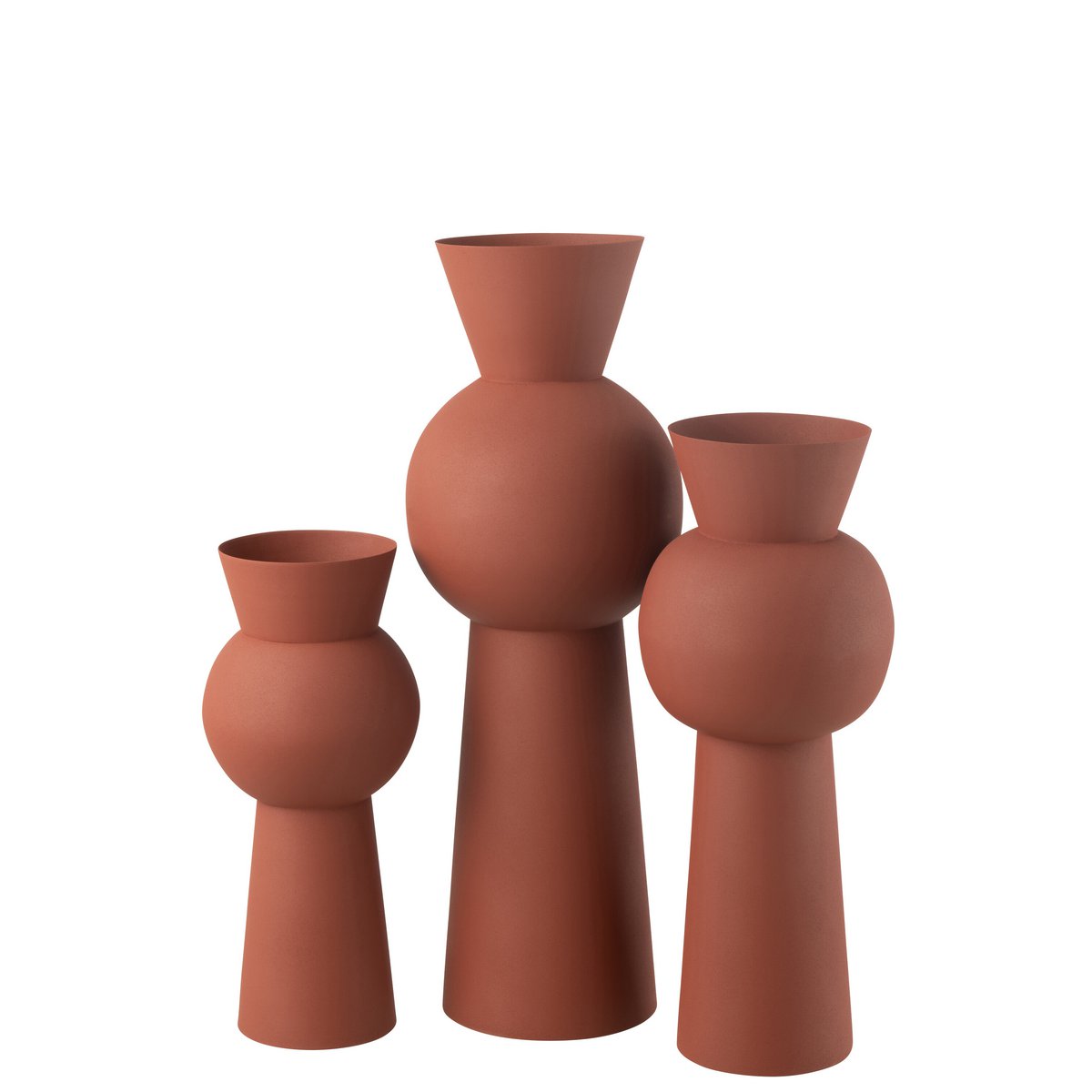 Vase J-Line Nala - fer - rouille - grand - 65 cm de haut
