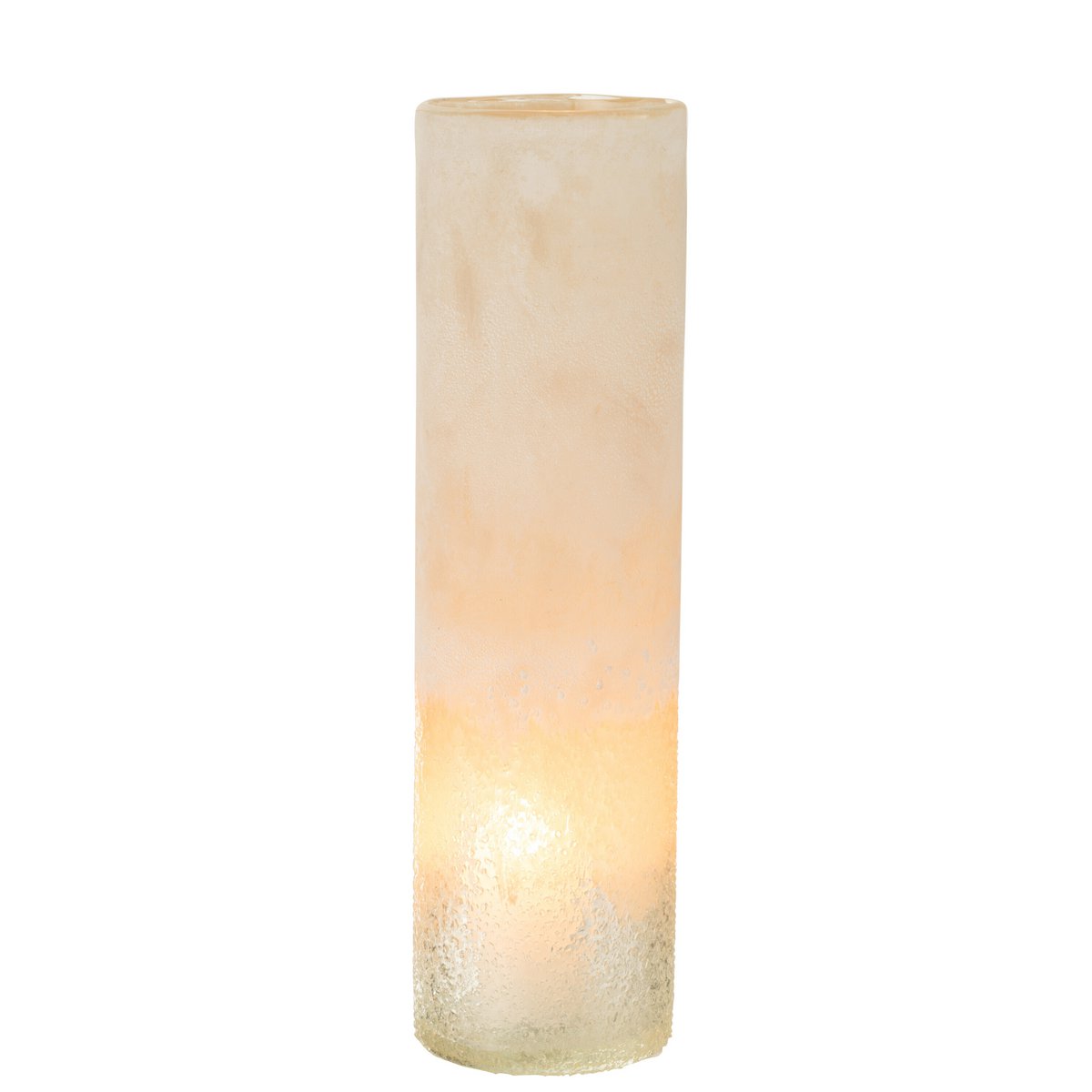 Vase J-Line Cylindre - verre - beige - grand