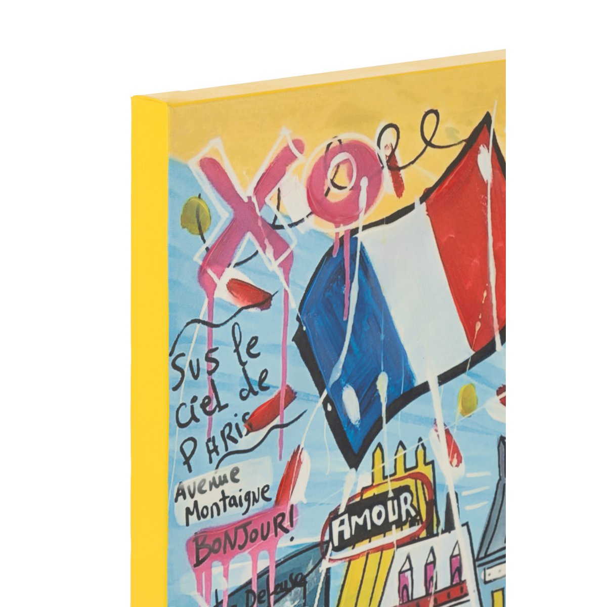 J-Line Décoration Murale Paris Pop Art Canvas Mix