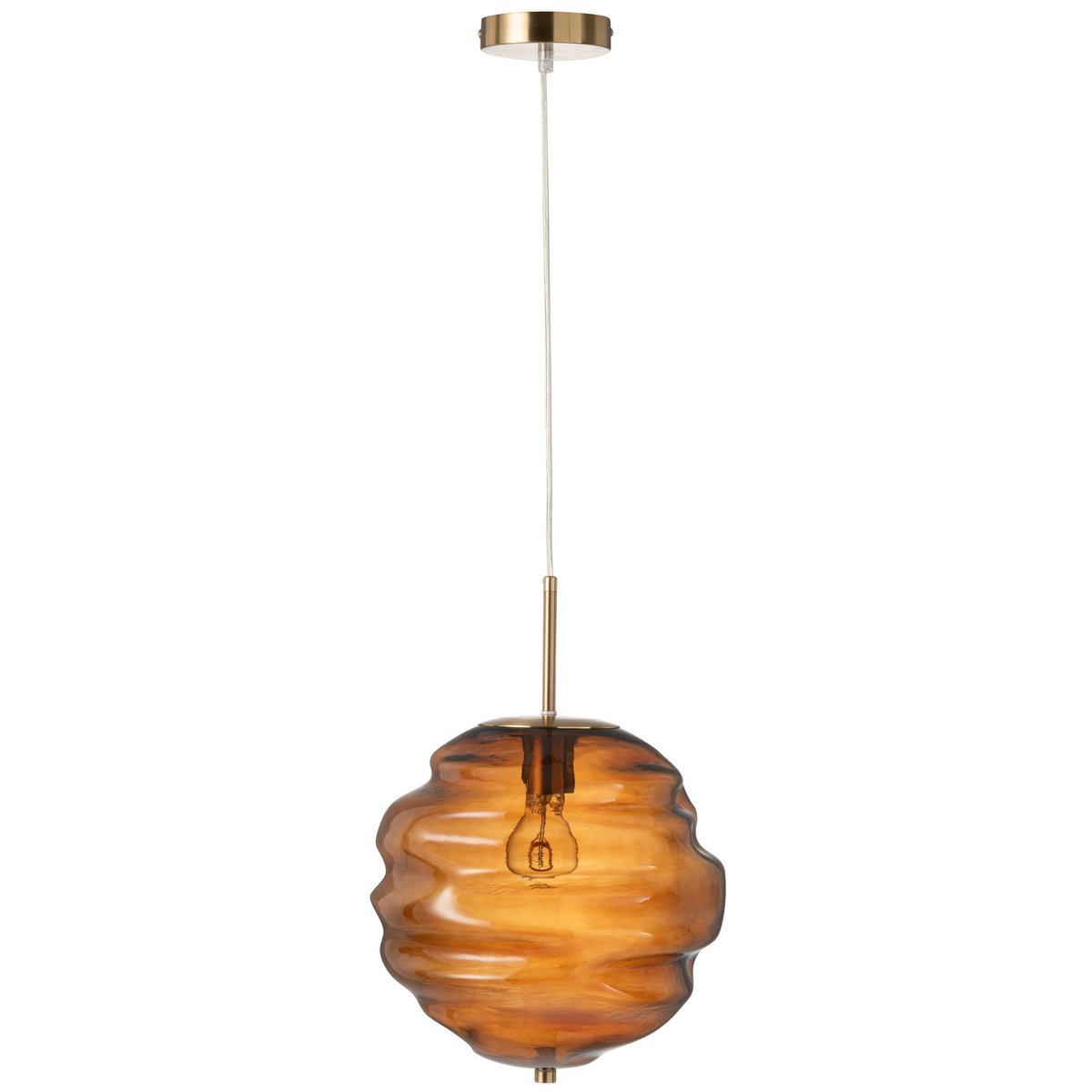 Lampe à suspension J-Line - verre - marron