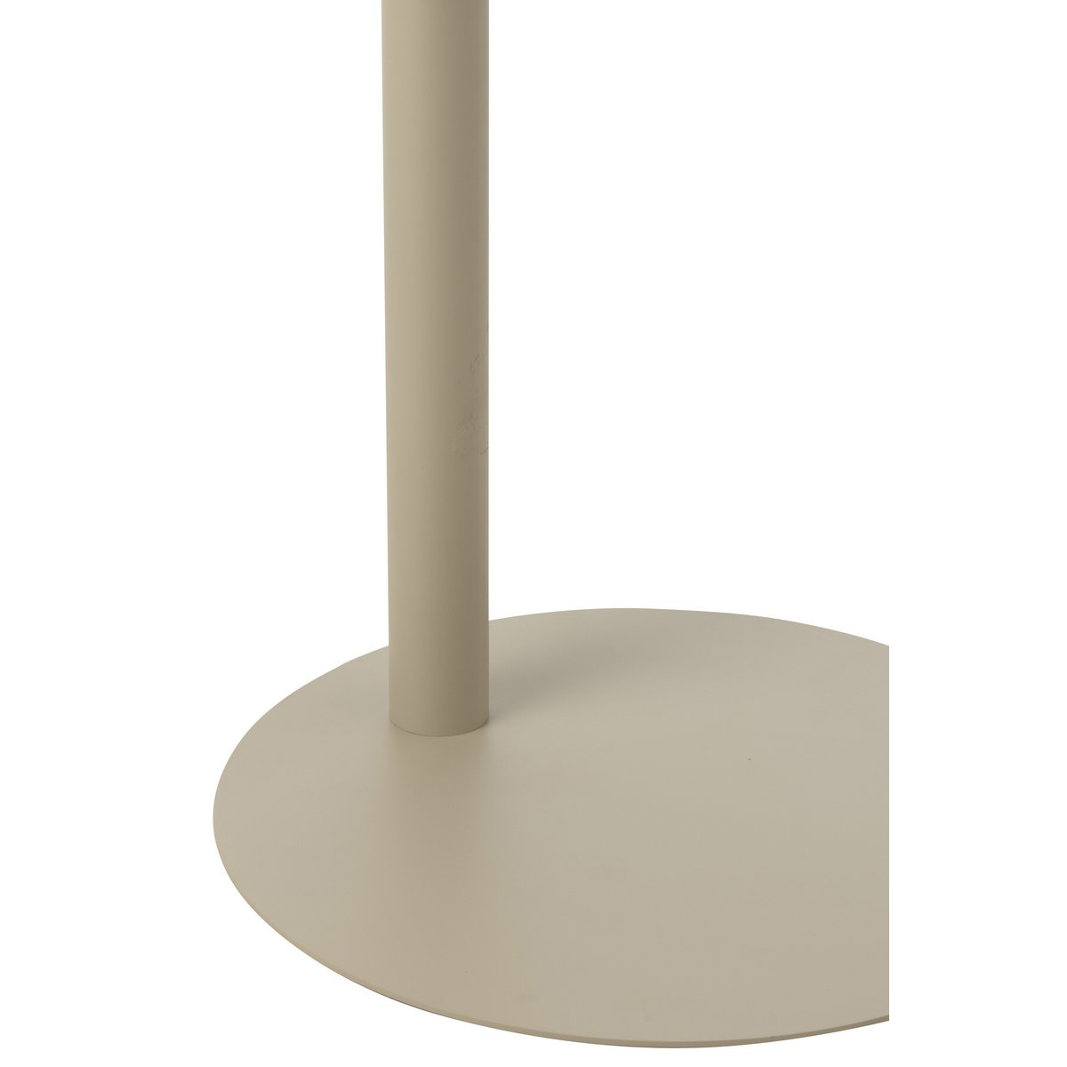Table d'Appoint J-Line Ronde Métal Beige