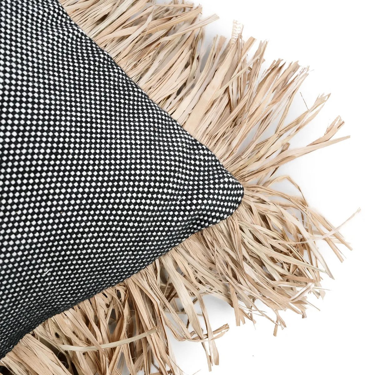 La Housse de Coussin Cotton Bonita - Noir Naturel - 30x50