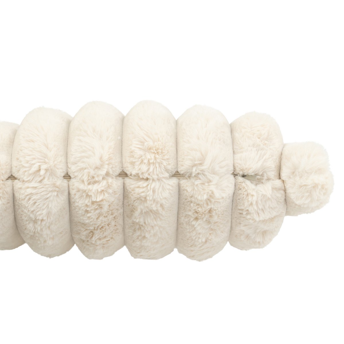J-Line Coussin Large Velours Côtelé Polyester Beige