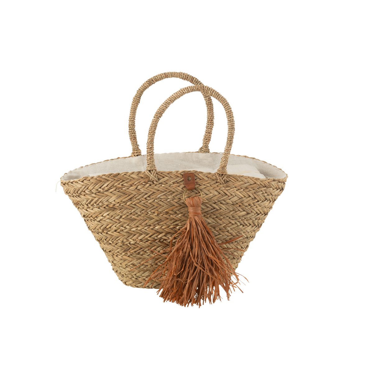 Brussages de sacs de plage J-Line Sea Seading / Raphia Natural / Brown