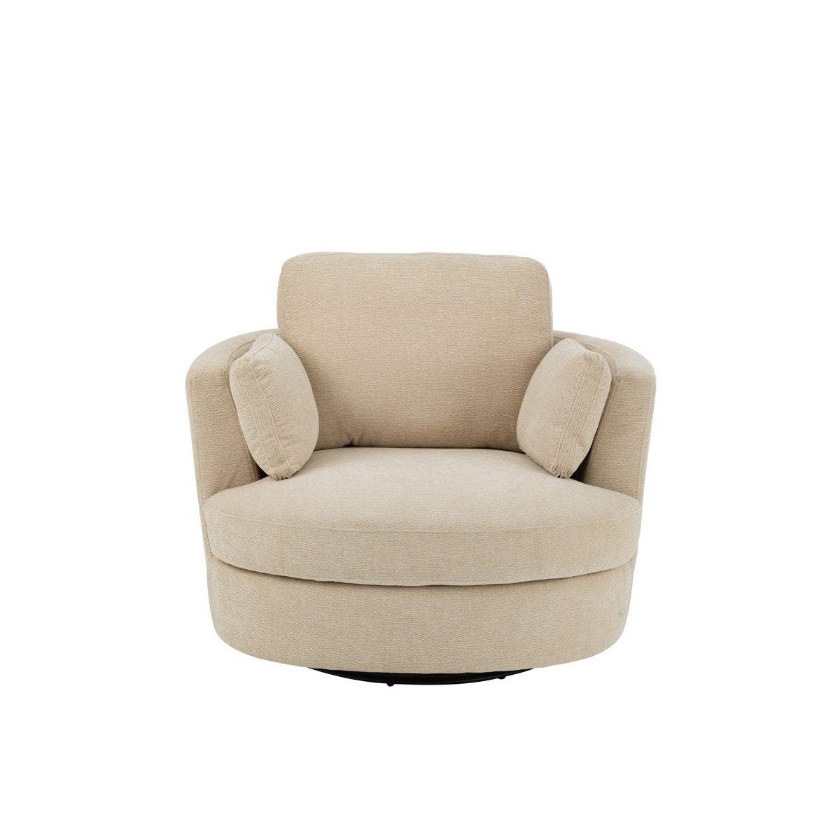 J-Line Chaise longue Swiv Bois de peuplier/Mousse Beige