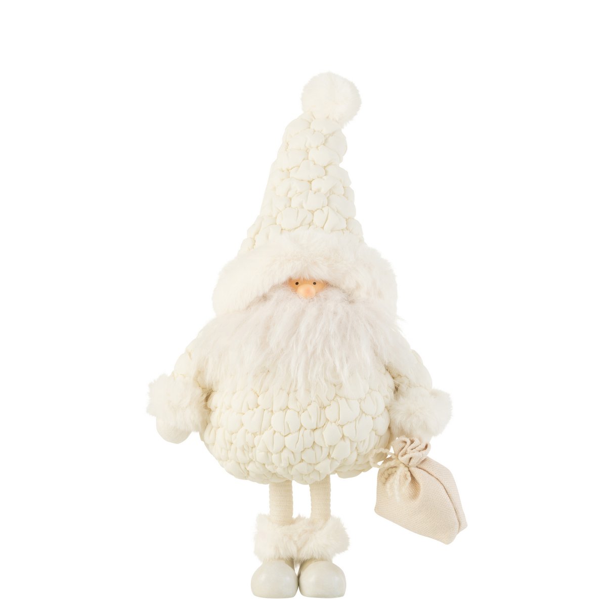 J-Line Sac Cadeau Père Noël Textile Blanc Grand