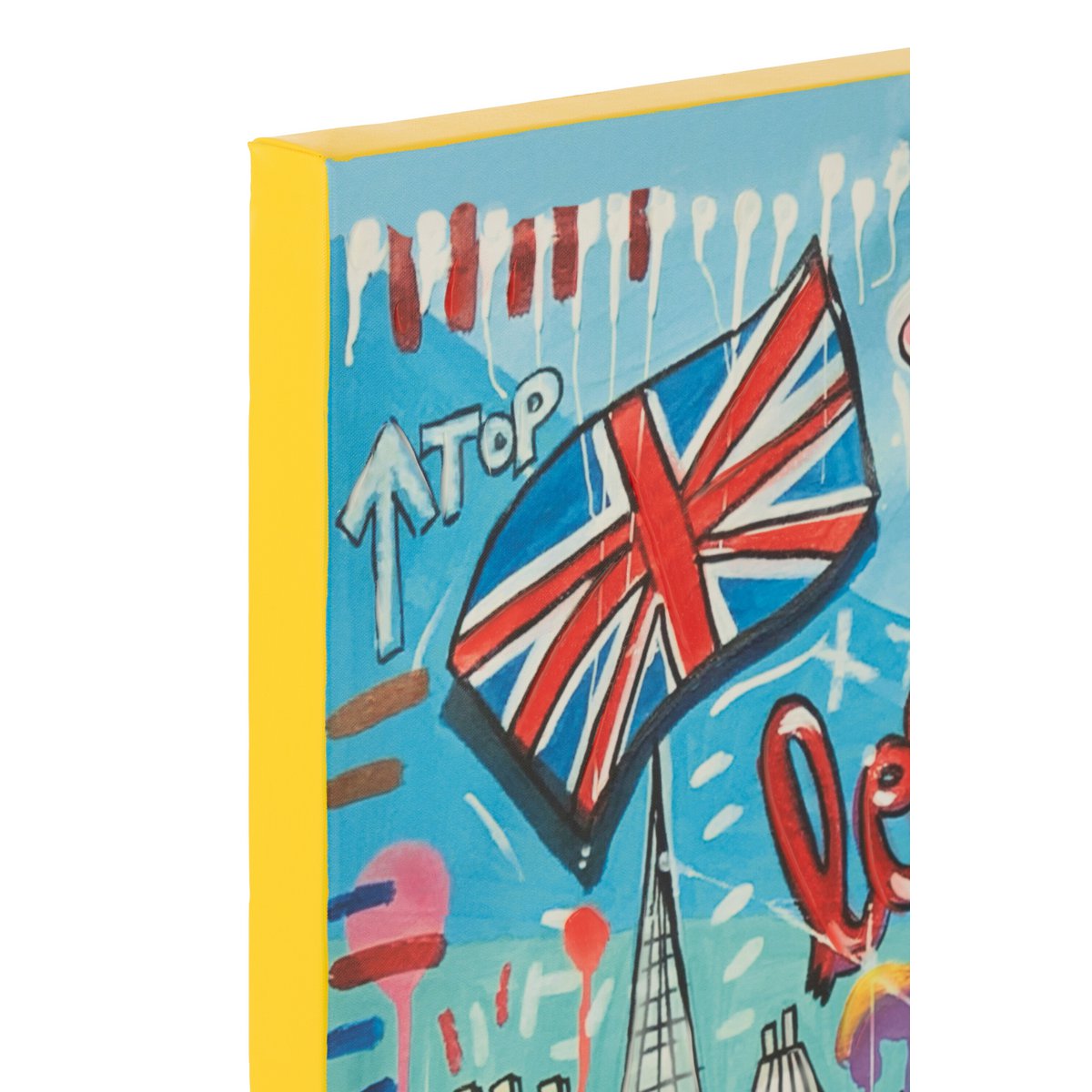 J-Line Décoration Murale London Pop Art Canvas Mix