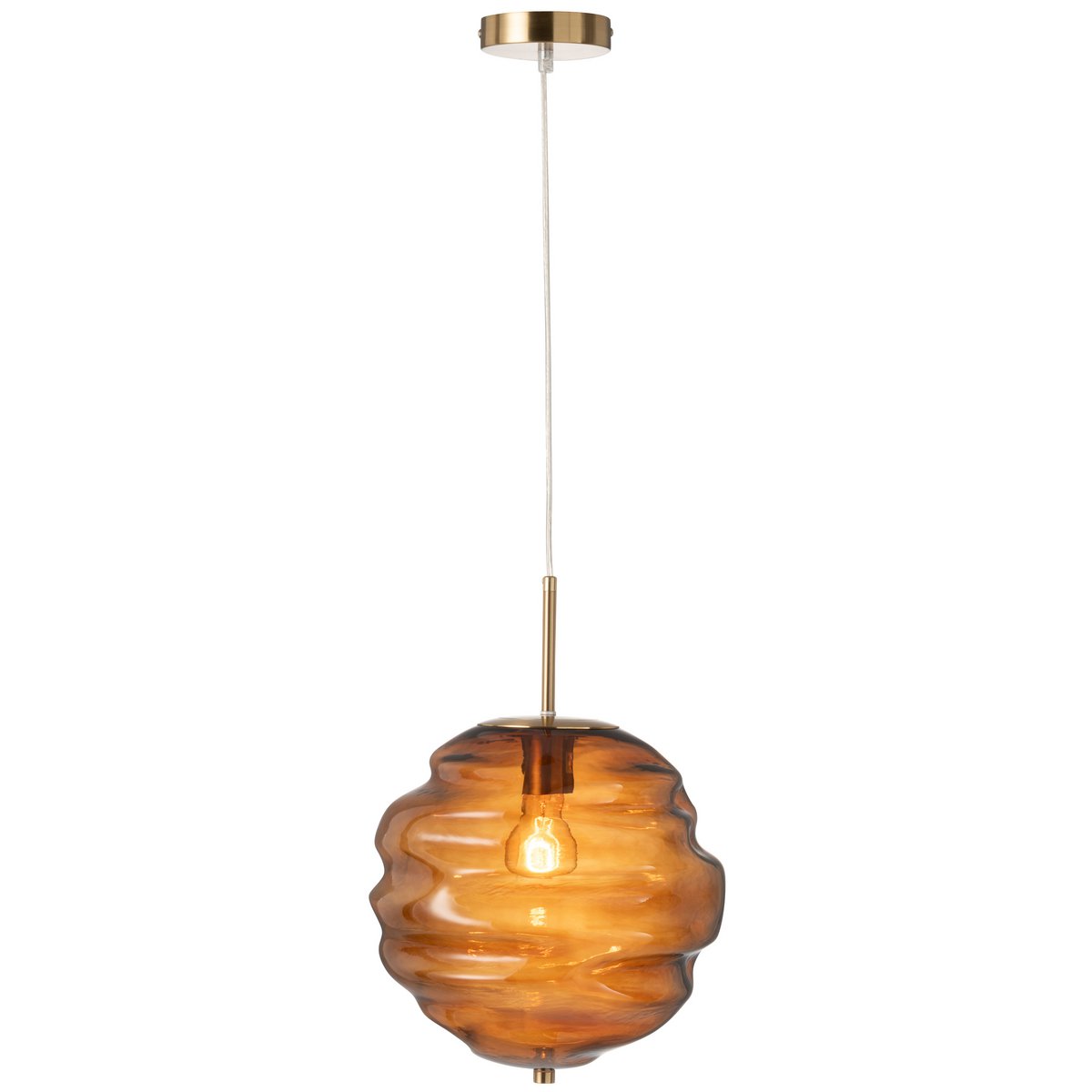 Lampe à suspension J-Line - verre - marron