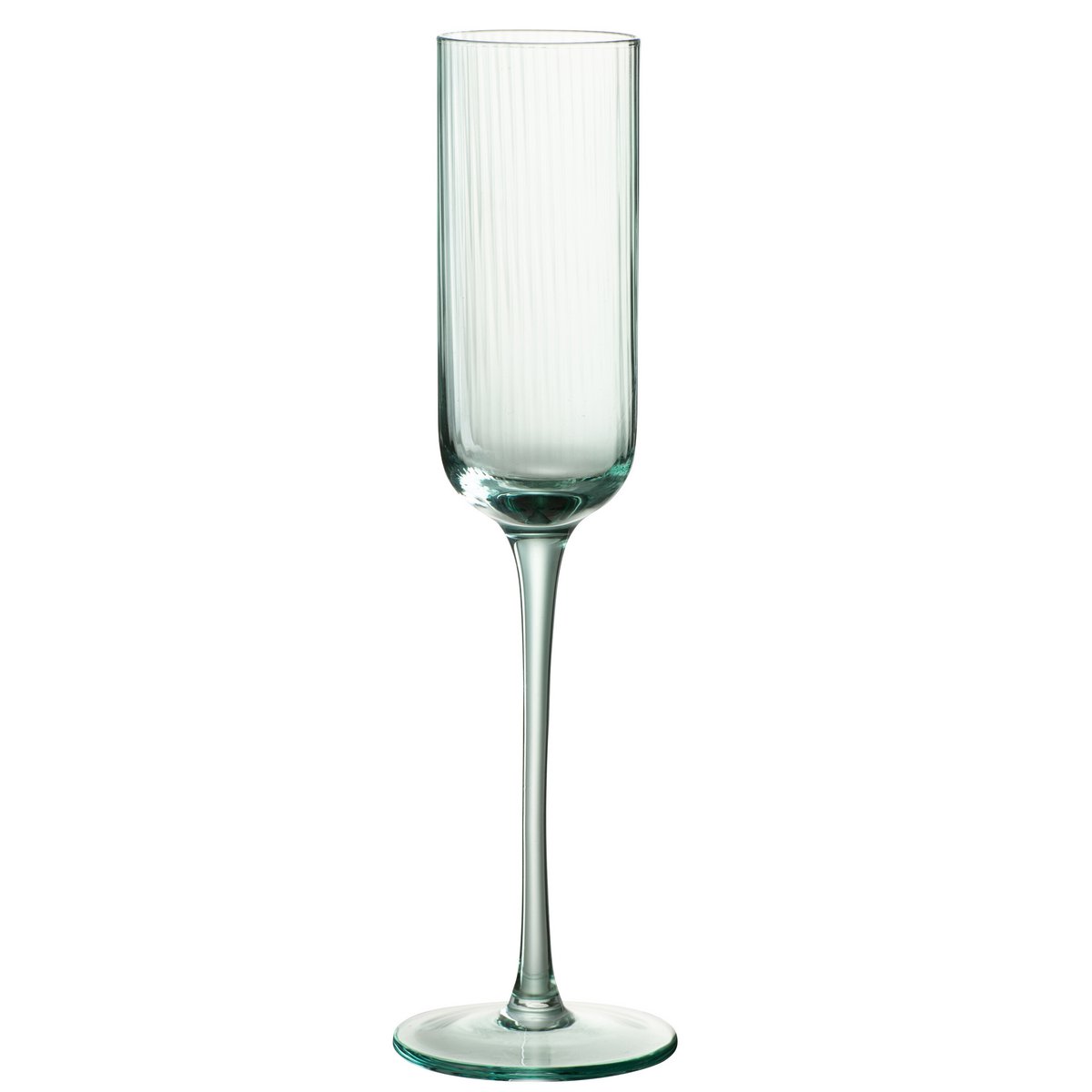 Verre à champagne J-Line Louise - verre - transparent/vert
