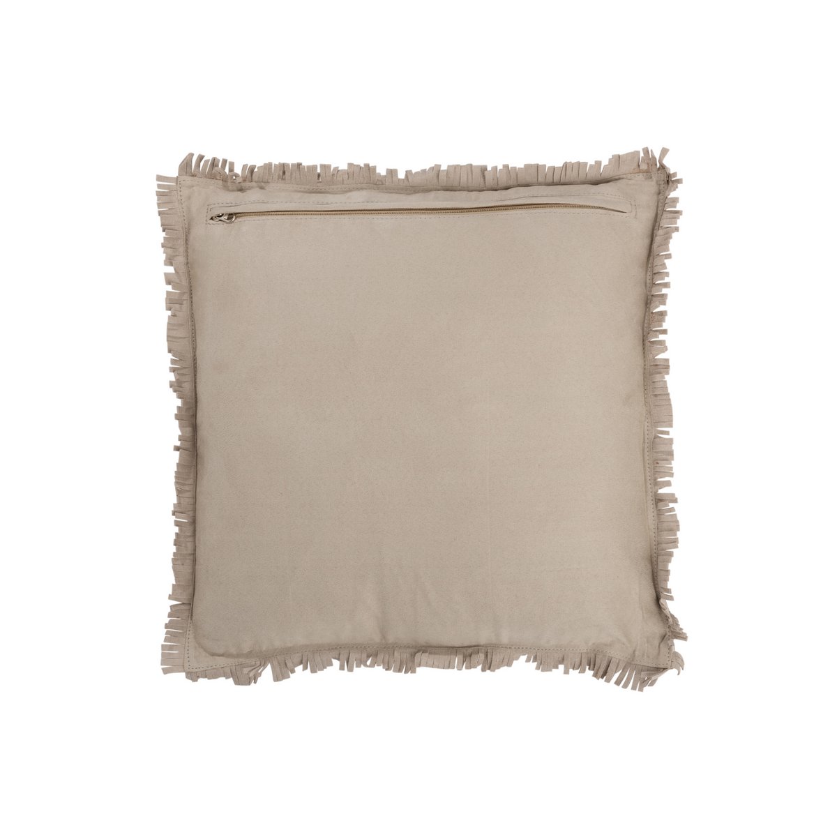J-Line coussin Cross Square - cuir - beige