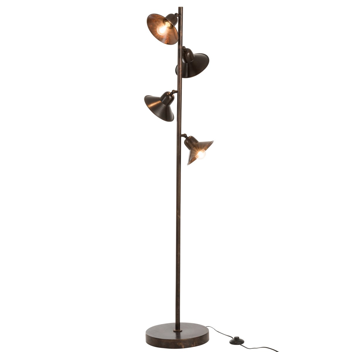 Lampadaire J-Line 4 Lampes - métal - marron foncé