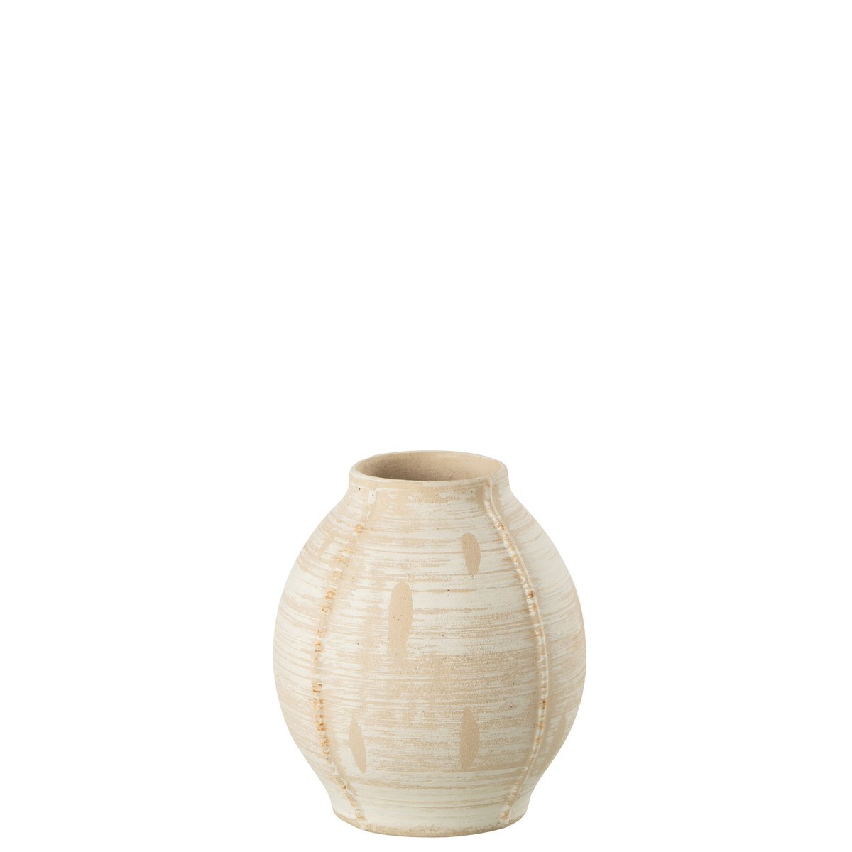 Vase J-Line Rond Grès - céramique - beige - petit