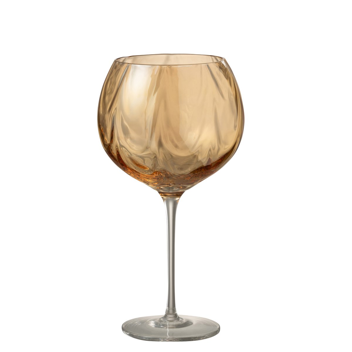 Verre à vin J-Line Inégal - verre - ambre -