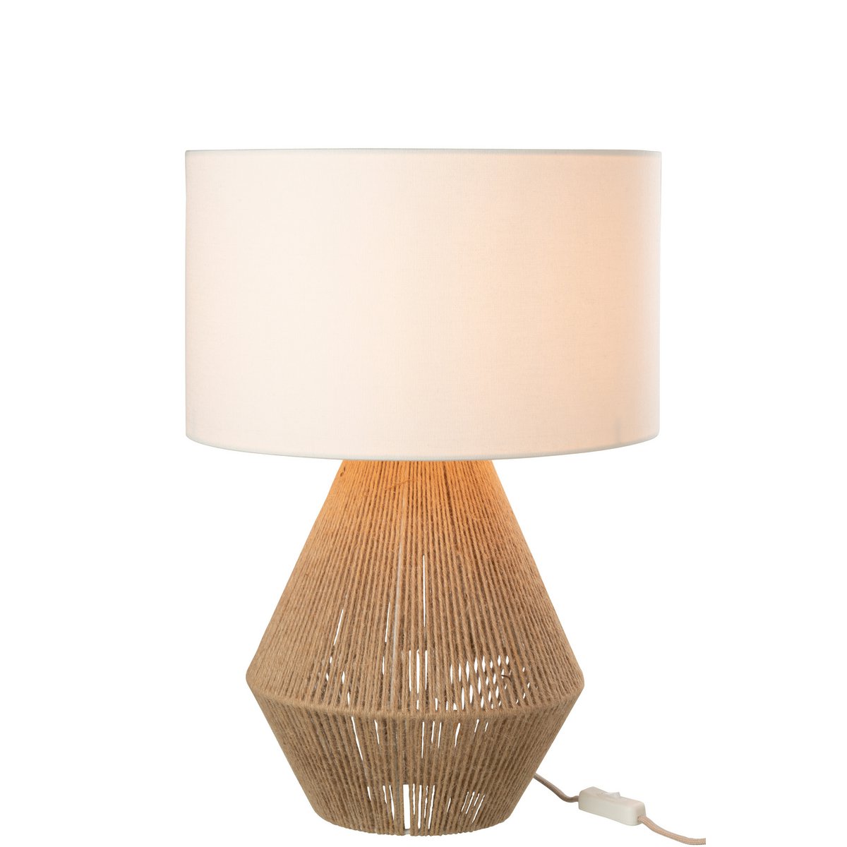 J-Line Lampe de Table String Jute Naturel