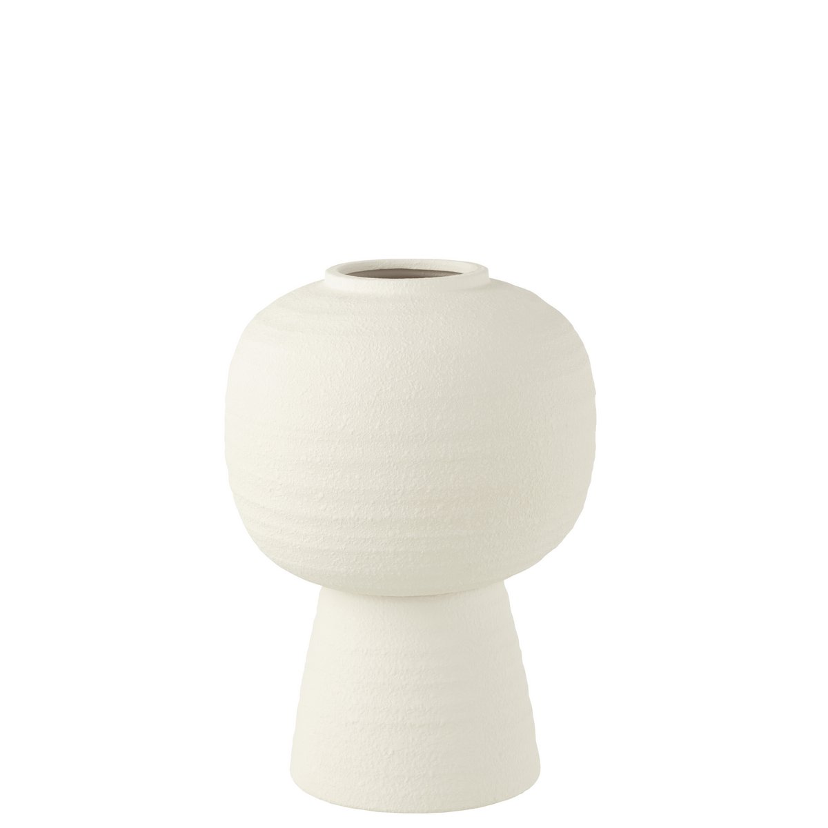 J-Line Vase Lanterne Argile Blanc Moyen - 39,50 cm de haut