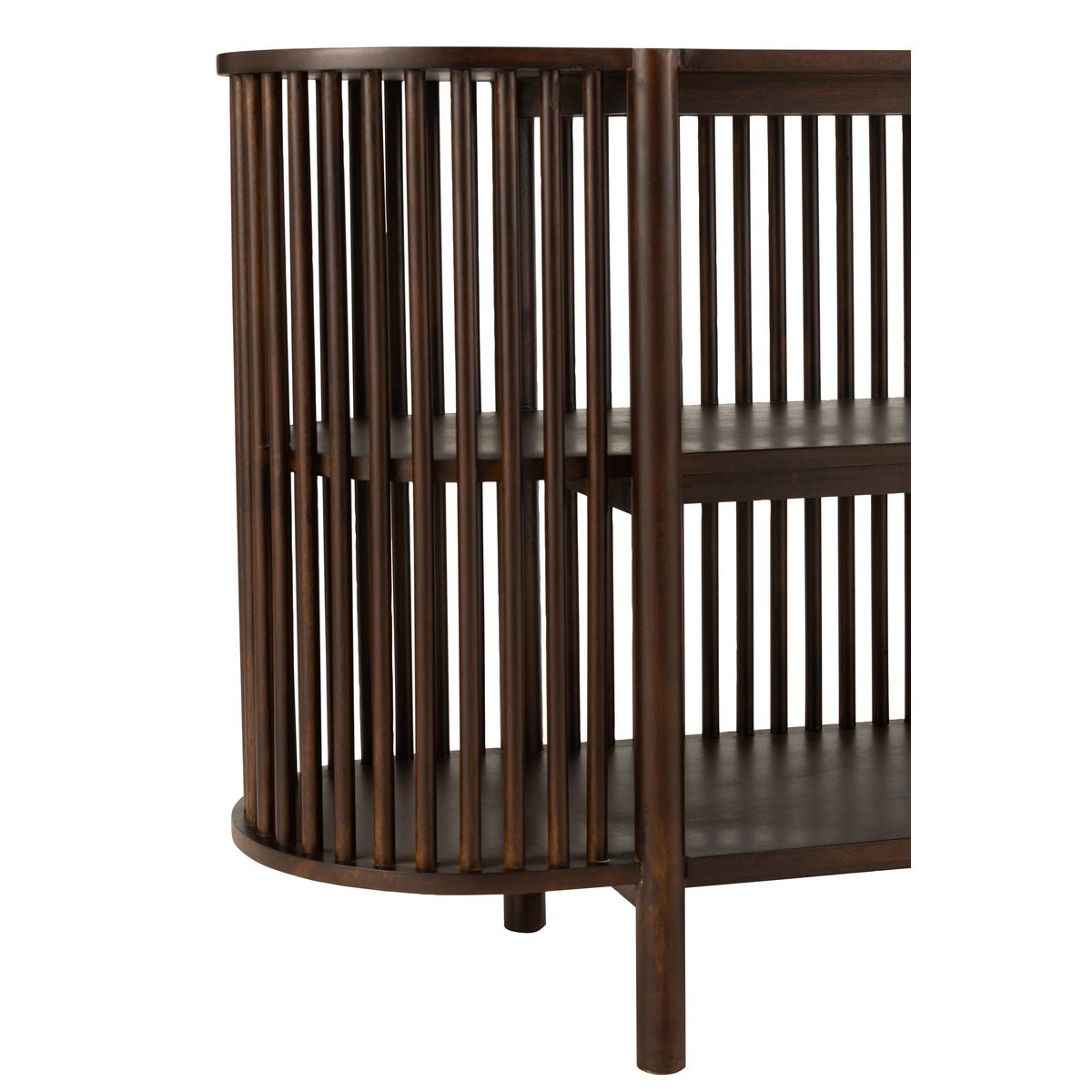 Console J-Line 2 planches Conie en manguier marron foncé