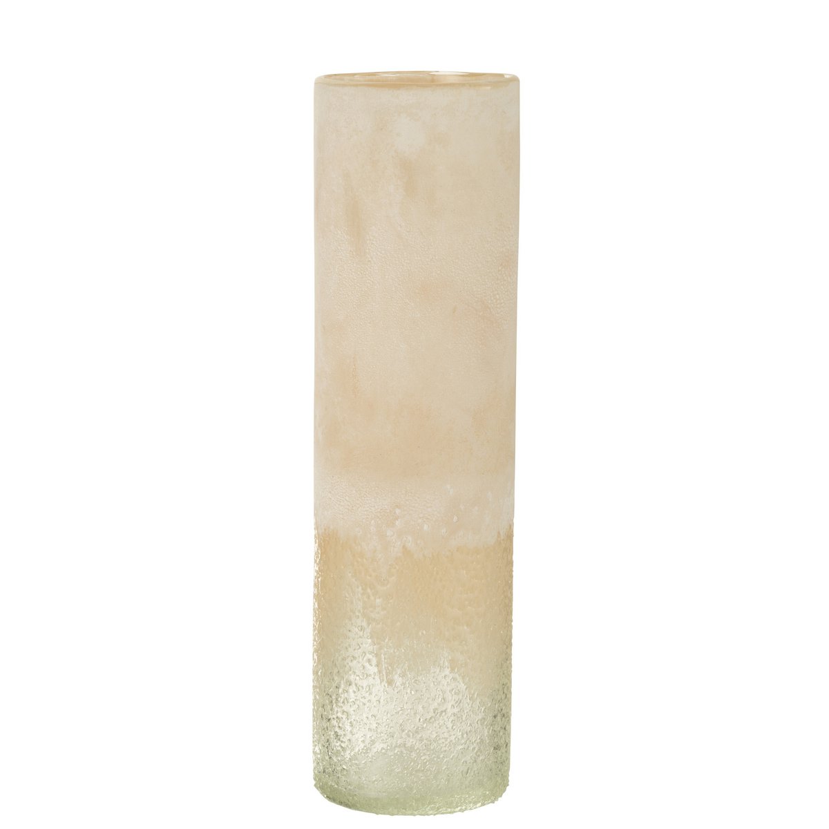 Vase J-Line Cylindre - verre - beige - grand
