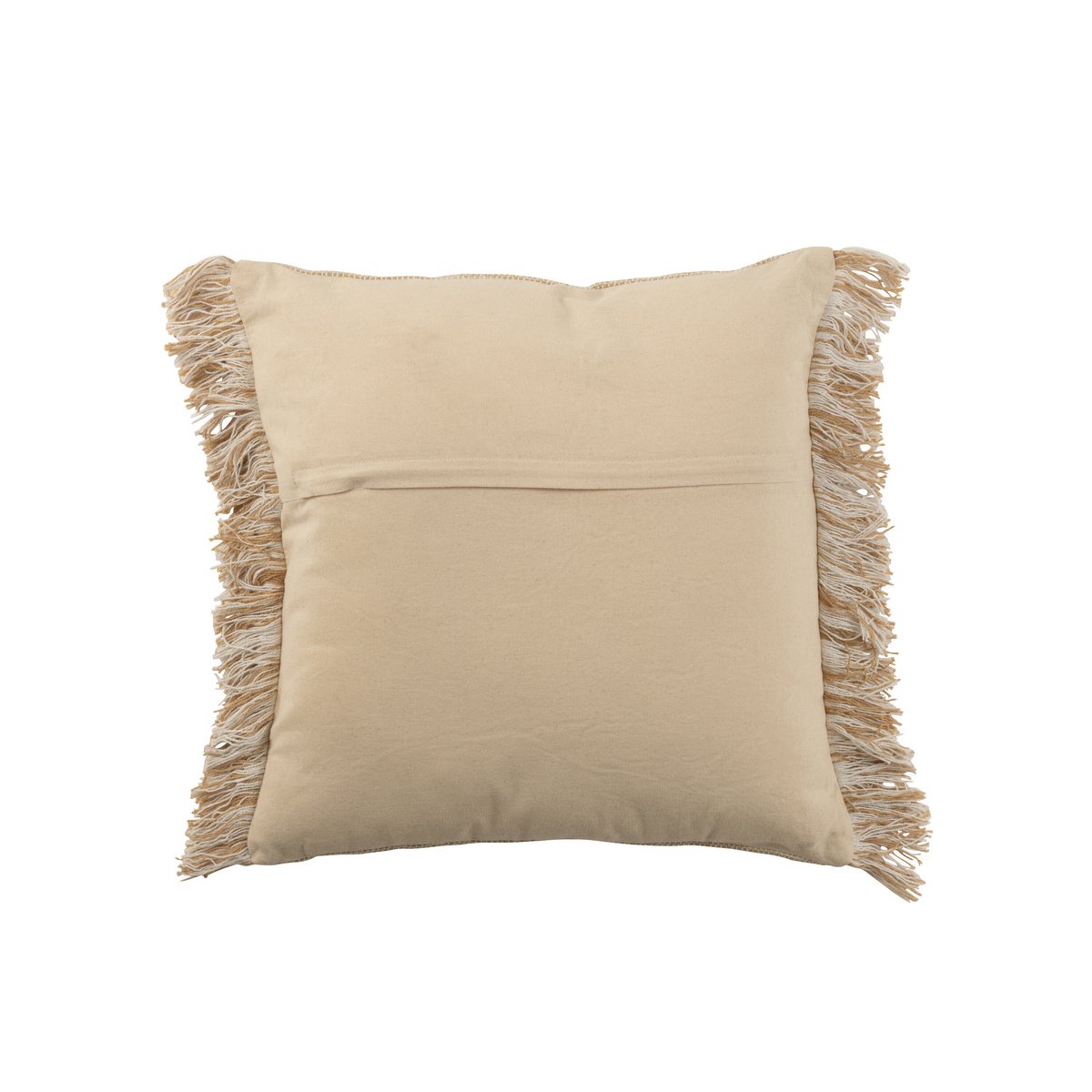 Coussin J-Line Franges - coton - beige