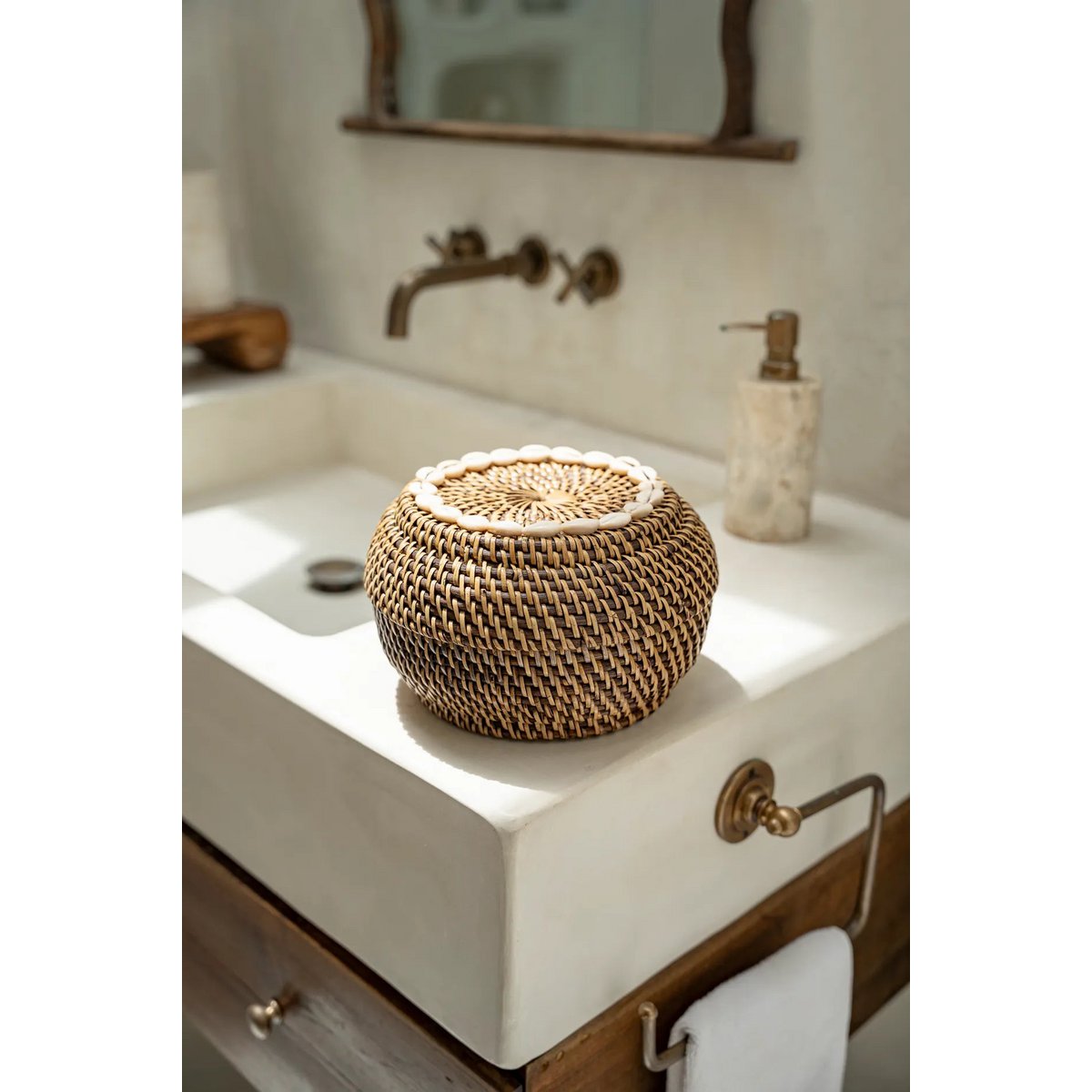 Le Panier Colonial Peek-a-Boo - Brun Naturel - S